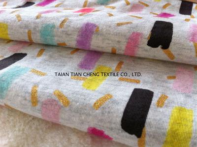 Cotton spandex printed single jersey 180 GR/M2