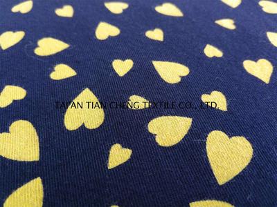 Cotton spandex printed jersey 140 GR/M2