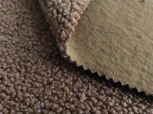 Polyester teddy sherpa fleece jersey back bonding 420-430 gsm