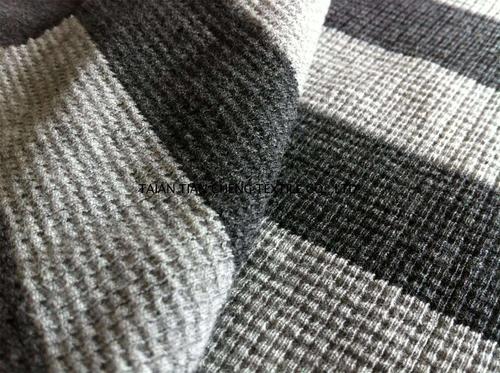 Cotton/poly stripe waffle knit 200 GR/M2