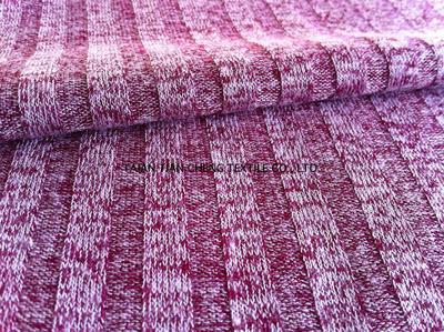 Poly/rayon heather stripe jersey 160 GR/M2