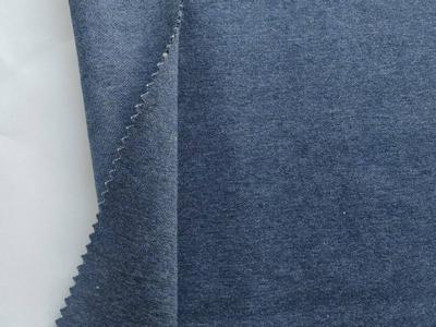 Cotton/Polyester Heather Navy Interlock Jersey