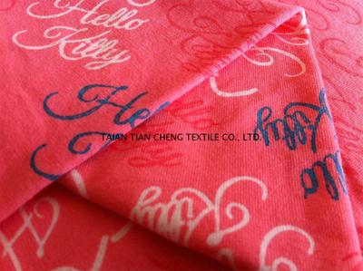 Cotton spandex printed single jersey 220 GR/M2