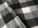 Polyester sherpa fleece in checks jacquard sherpa  500 GR/M