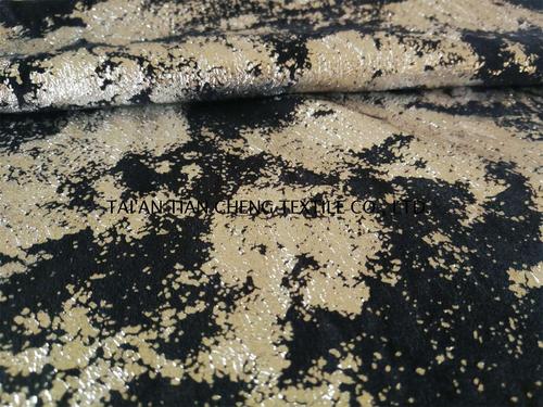 Polyester spandex printed scuba suede 260 GR/M2
