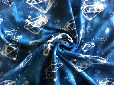 Polyester spandex printed single jersey 200 GR/M2