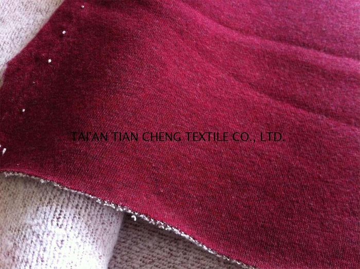 Organic cotton/poly melange sweater fleece 280 GR/M2