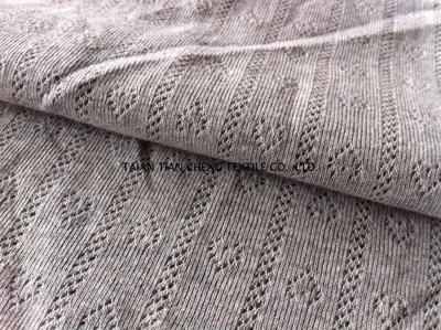 Cotton/poly jacquard rib