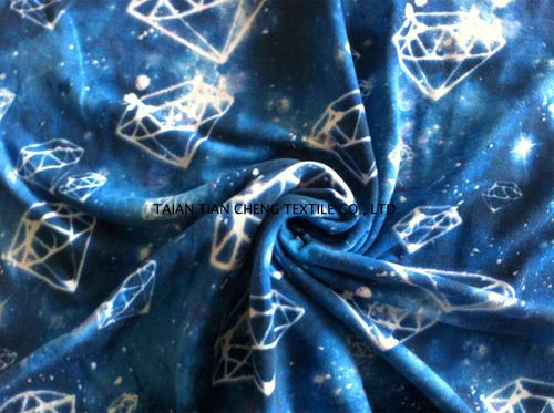 Polyester spandex printed single jersey 200 GR/M2