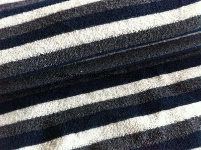 Cotton/poly stripe knit towel 215 GR/M2